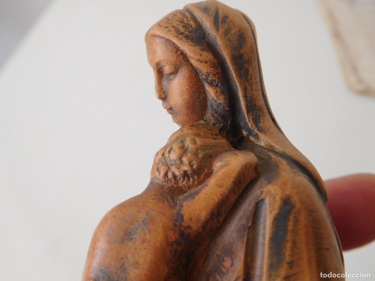 Arte: Virgen con ni&ntilde;o talla de madera - Foto 9