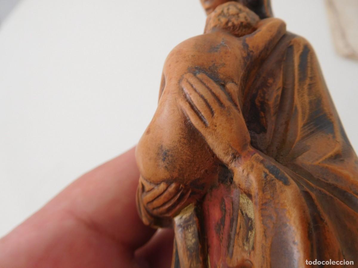 Arte: Virgen con ni&ntilde;o talla de madera - Foto 10