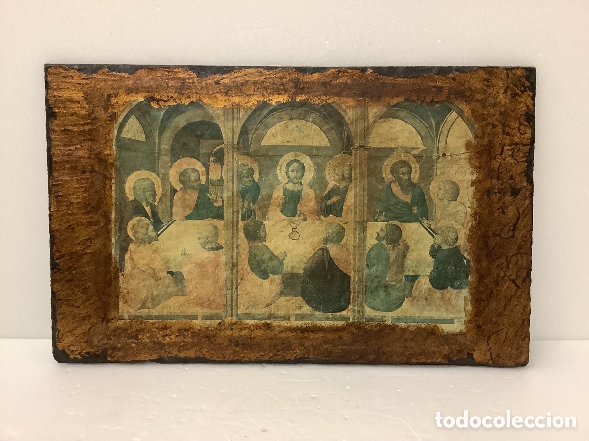 Arte: SANTA CENA SOBRE PIZARRA - Foto 1