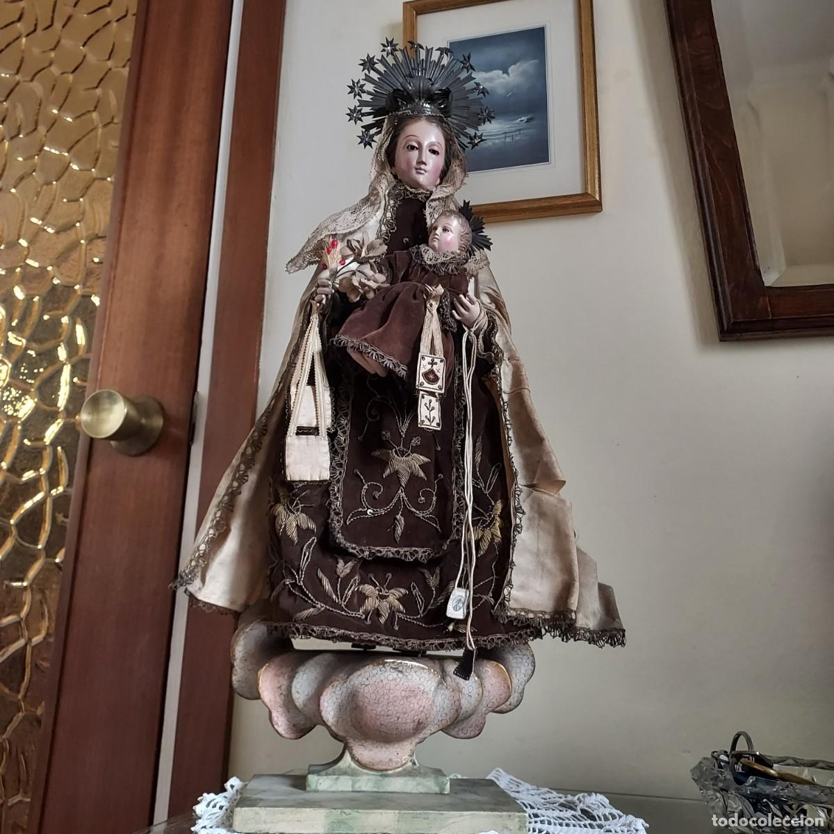 Arte: Virgen del Carmen de Madera Policromada - Foto 1