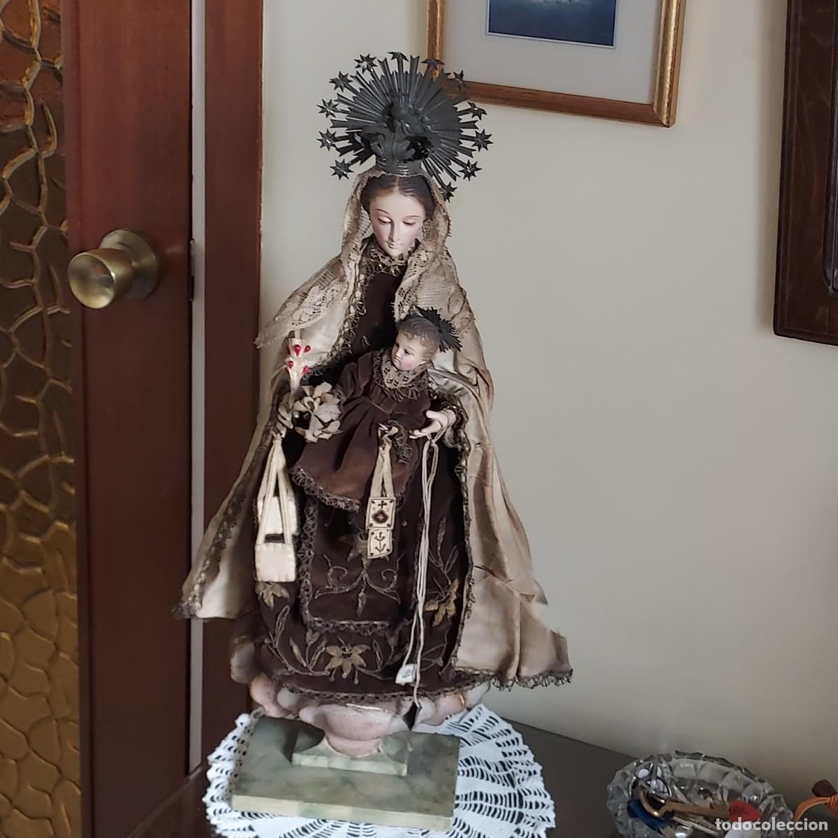 Arte: Virgen del Carmen de Madera Policromada - Foto 2
