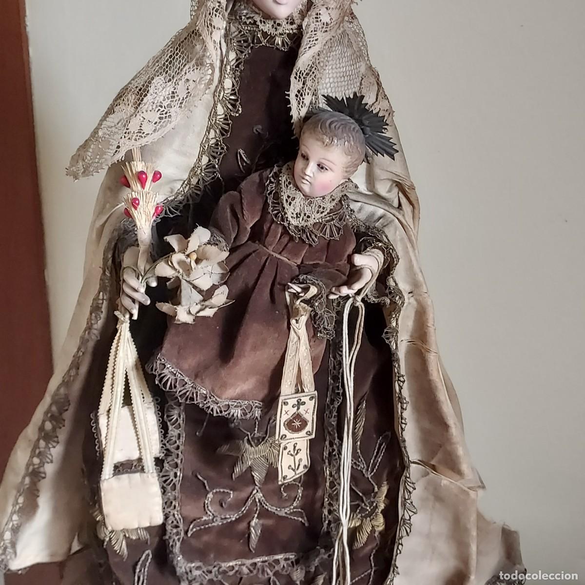 Arte: Virgen del Carmen de Madera Policromada - Foto 3