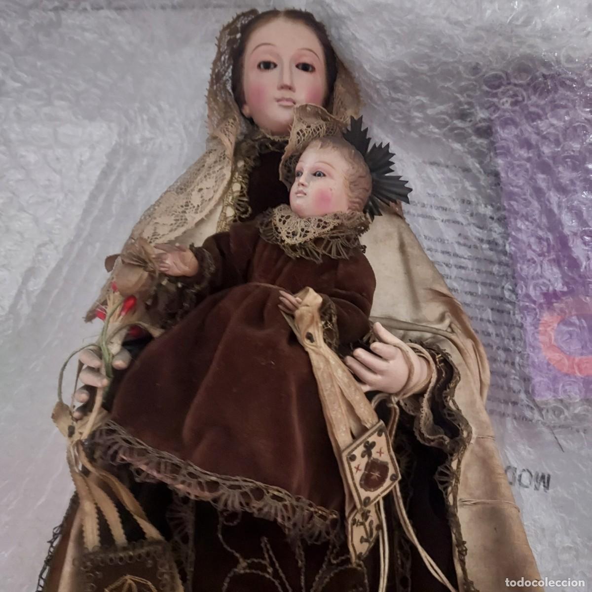 Arte: Virgen del Carmen de Madera Policromada - Foto 7