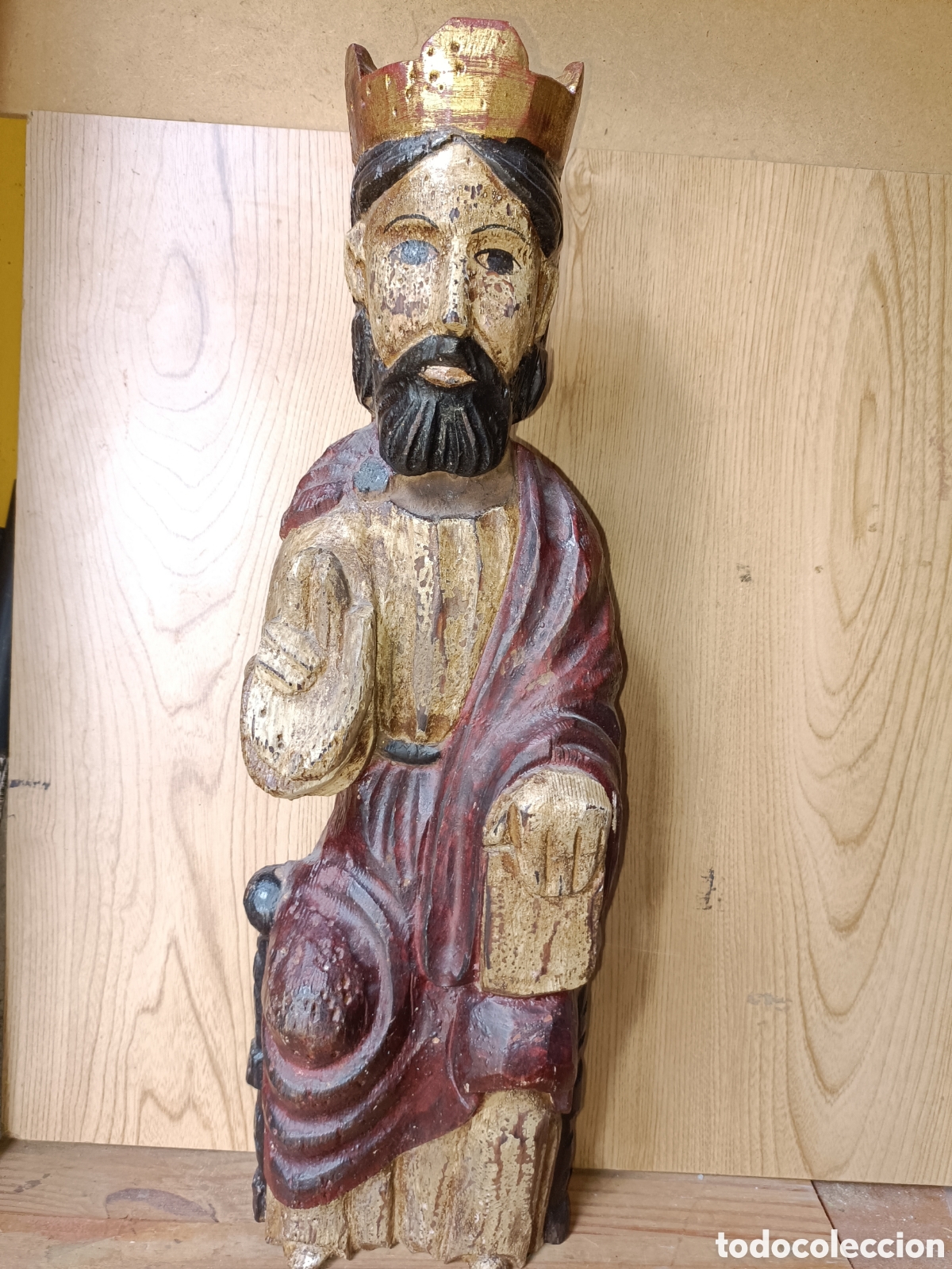Arte: Cristo Pantocr&aacute;tor, madera policromada - Foto 4