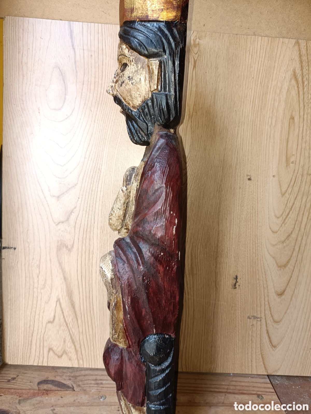 Arte: Cristo Pantocr&aacute;tor, madera policromada - Foto 6