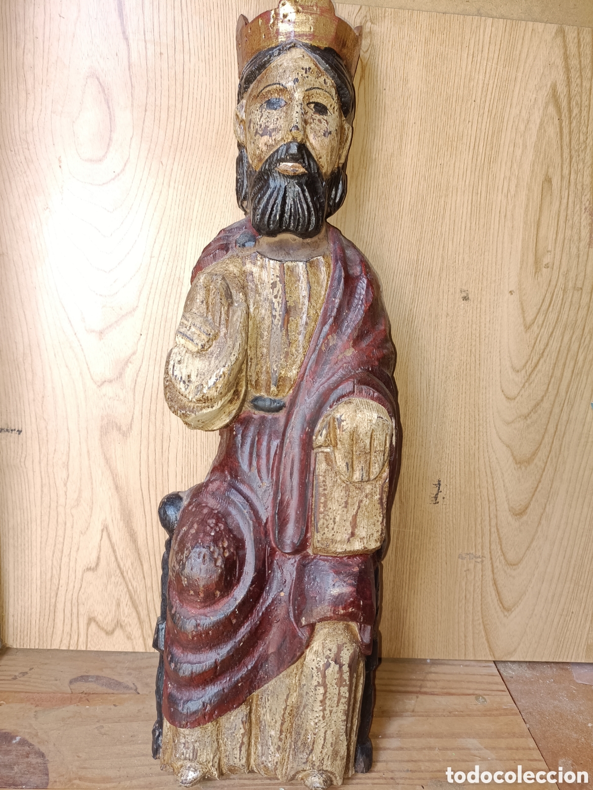 Arte: Cristo Pantocr&aacute;tor, madera policromada - Foto 8