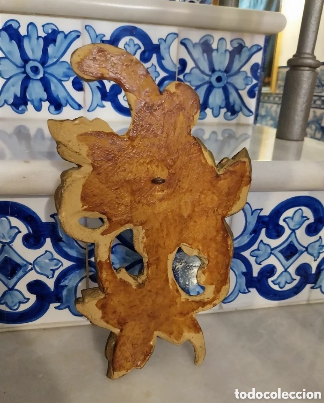 Arte: Guirnalda dorada en pan de oro - Foto 2