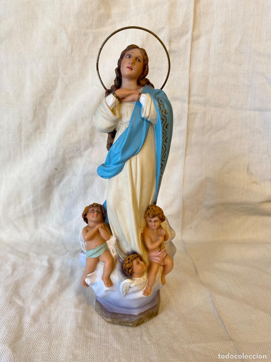 Arte: INMACULADA CONCEPCI&Oacute;N DE MAR&Iacute;A, EN ESTUCO DE OLOT. - Foto 1
