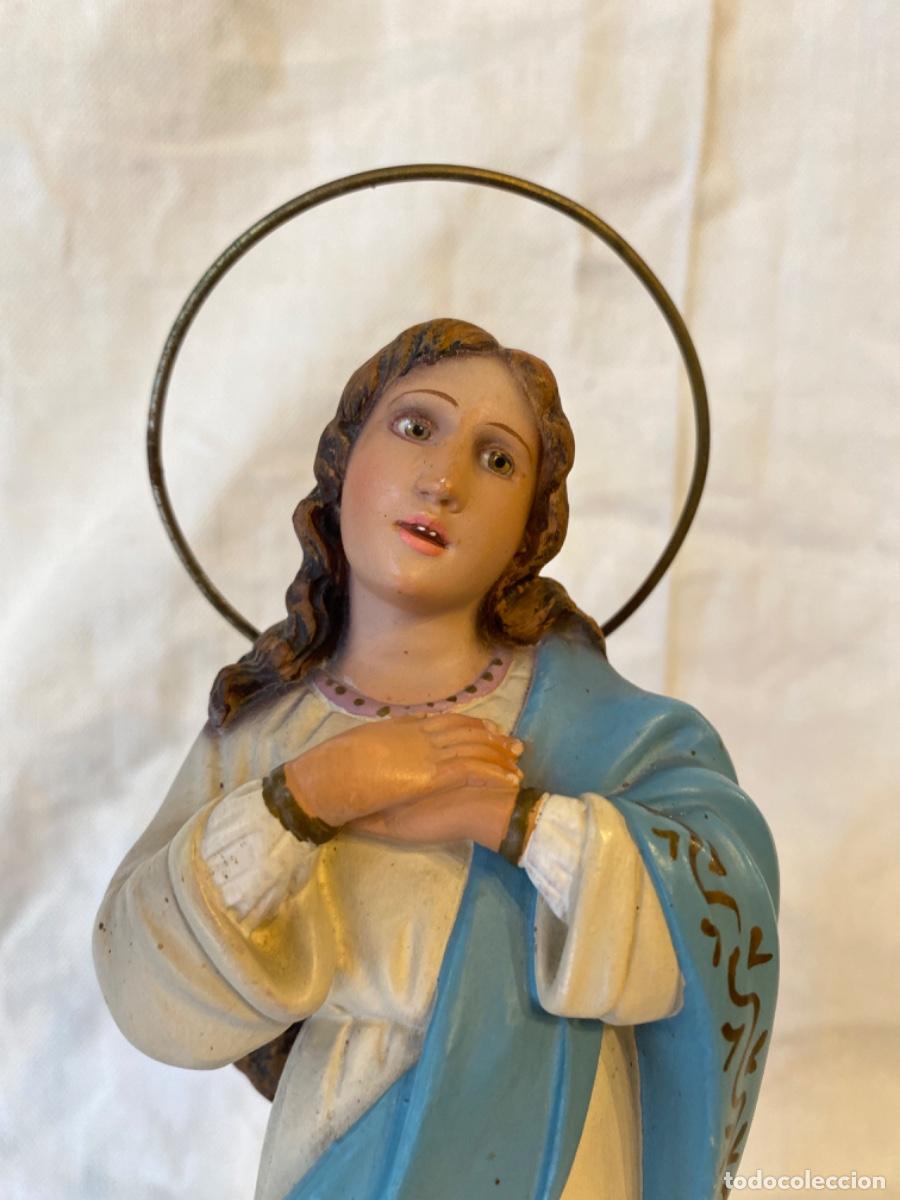 Arte: INMACULADA CONCEPCI&Oacute;N DE MAR&Iacute;A, EN ESTUCO DE OLOT. - Foto 3