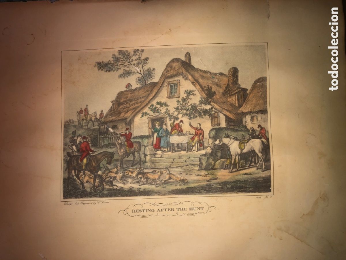 Arte: Litograf&iacute;a inglesa (C .Vernet) - Foto 2