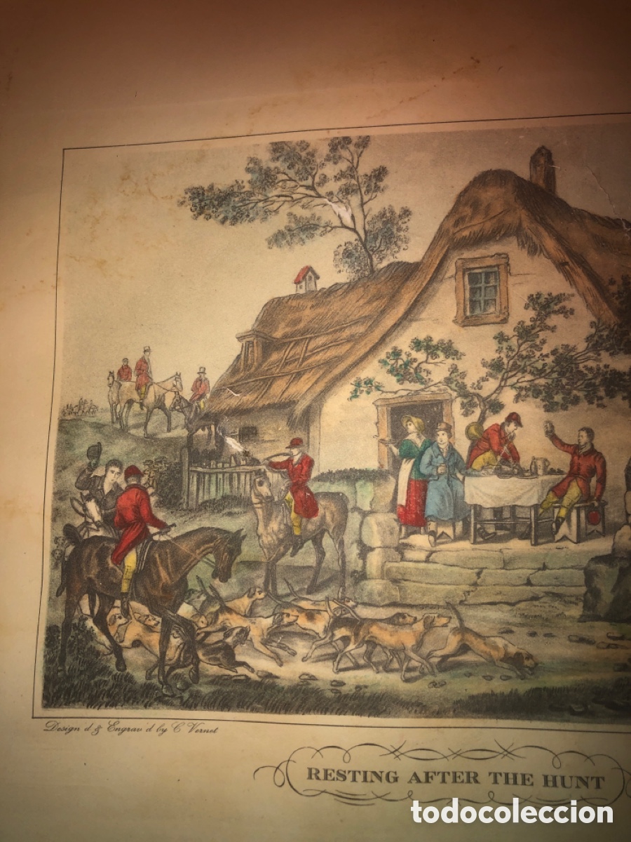 Arte: Litograf&iacute;a inglesa (C .Vernet) - Foto 3