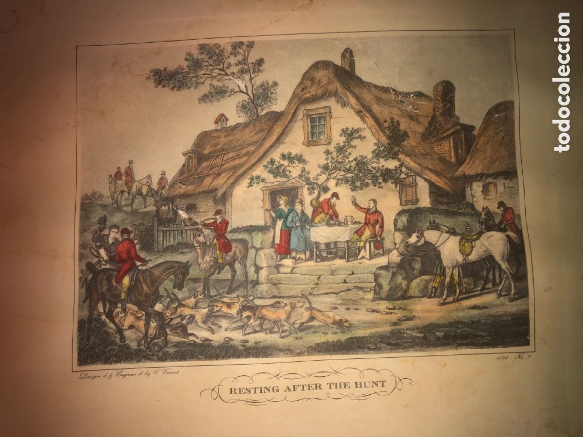 Arte: Litograf&iacute;a inglesa (C .Vernet) - Foto 1