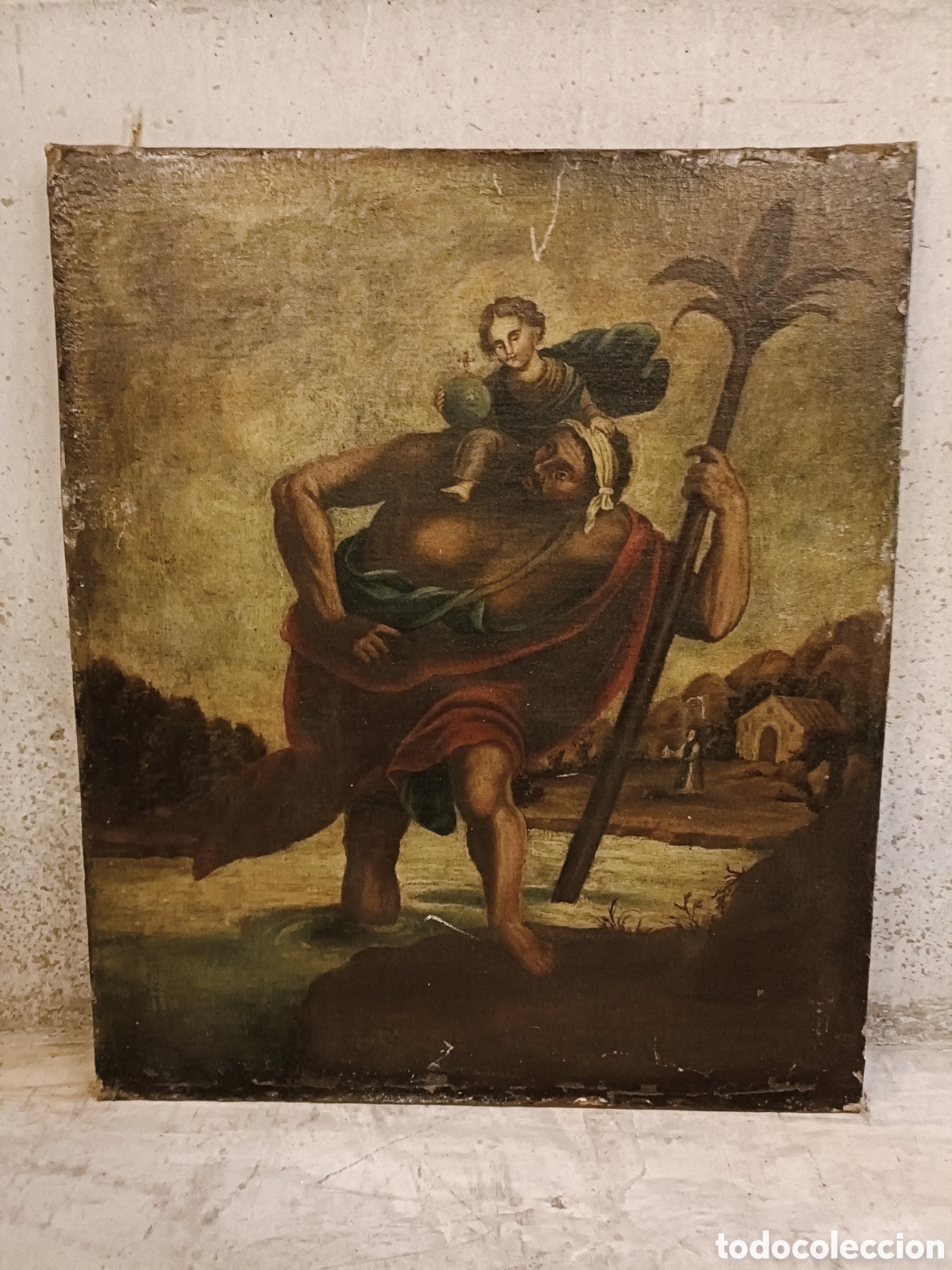 Arte: San Crist&oacute;bal y ni&ntilde;o Jes&uacute;s - Foto 1
