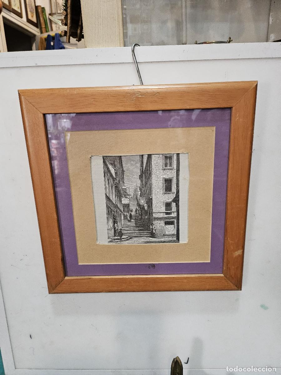 Arte: cuadro con grabado antiguo - Foto 1