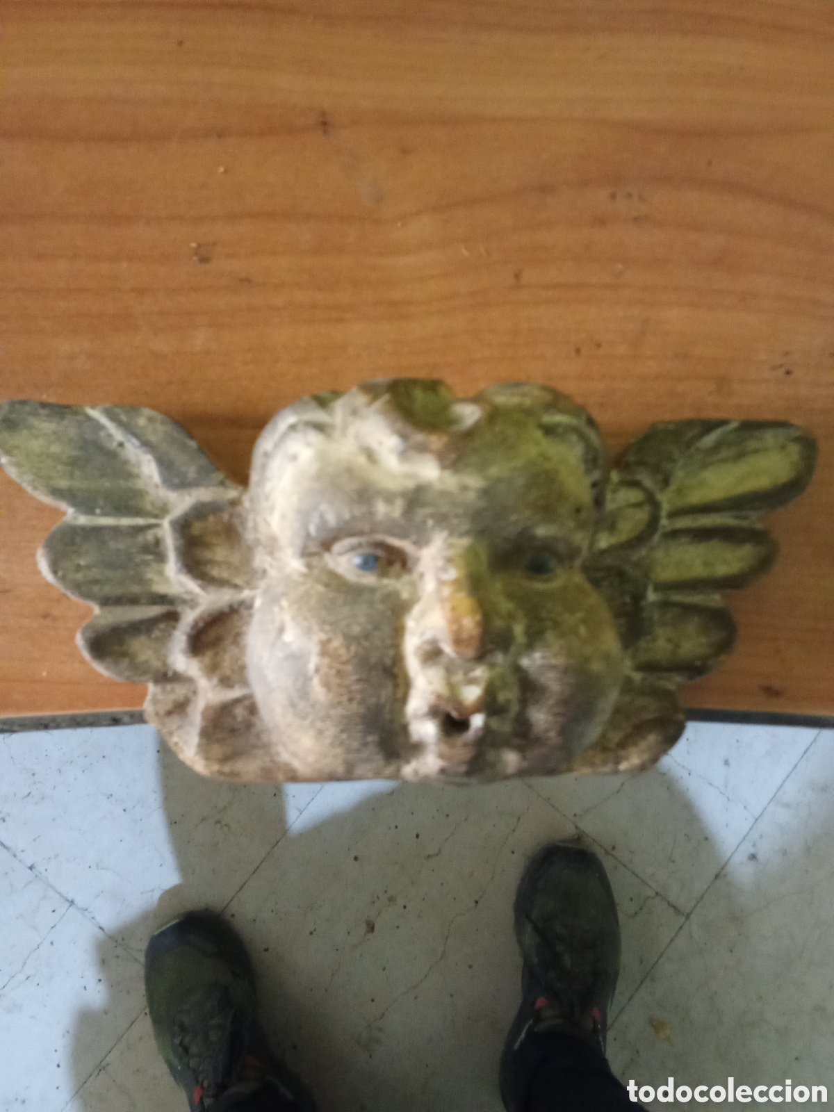 Arte: &Aacute;ngel antiguo querub&iacute;n - Foto 1