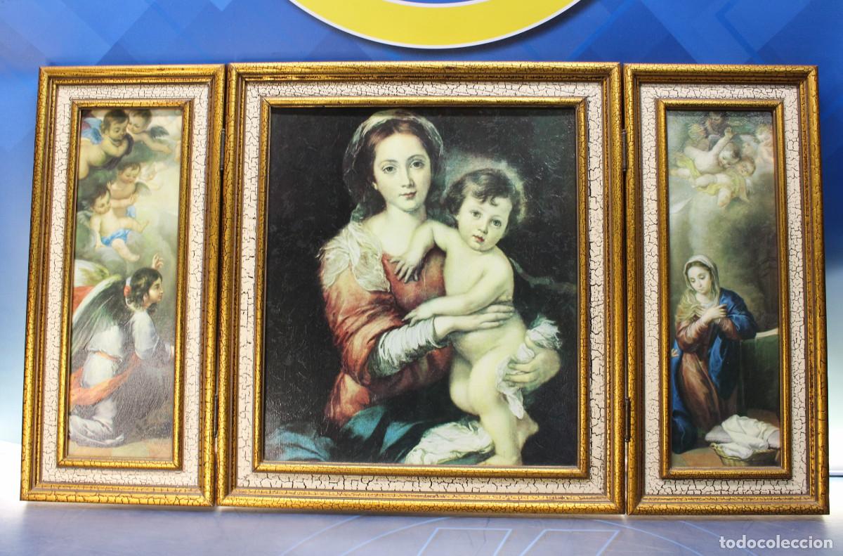 Arte: Tr&iacute;ptico religioso con obras de Murillo. - Foto 1