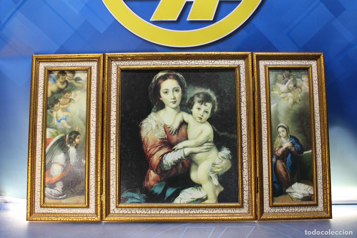 Arte: Tr&iacute;ptico religioso con obras de Murillo. - Foto 2