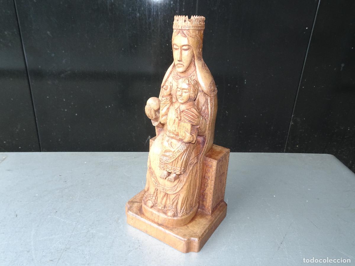Arte: Virgen de la Pe&ntilde;a tallada en madera. - Foto 1