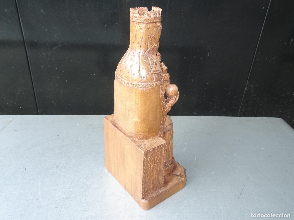 Arte: Virgen de la Pe&ntilde;a tallada en madera. - Foto 2