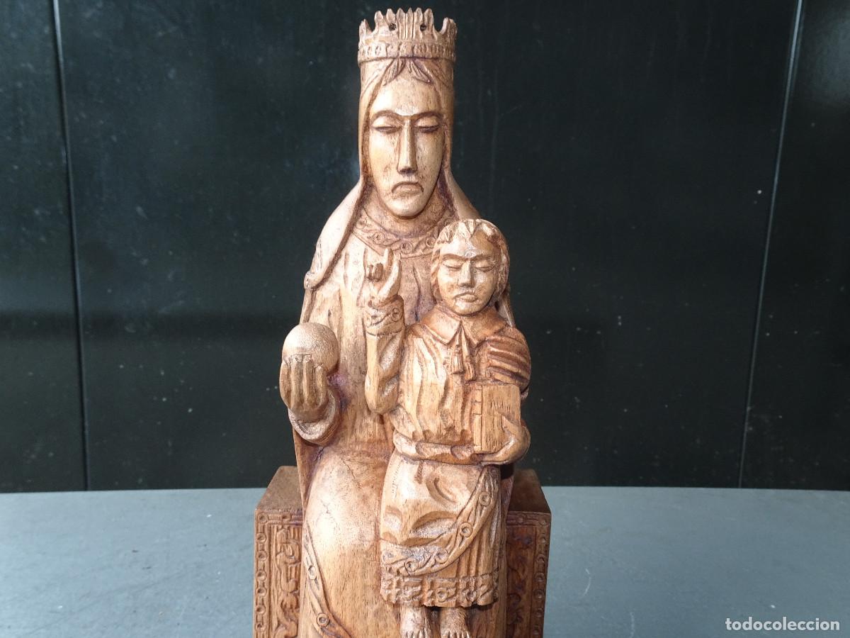 Arte: Virgen de la Pe&ntilde;a tallada en madera. - Foto 5