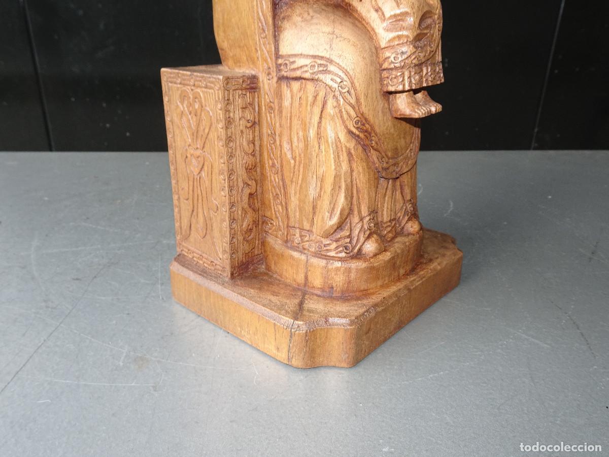 Arte: Virgen de la Pe&ntilde;a tallada en madera. - Foto 7