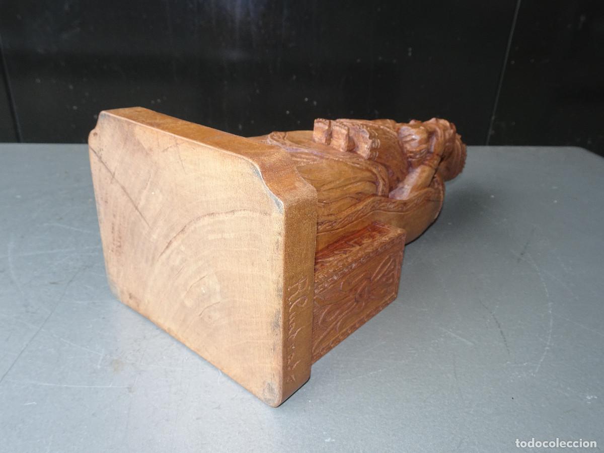 Arte: Virgen de la Pe&ntilde;a tallada en madera. - Foto 9
