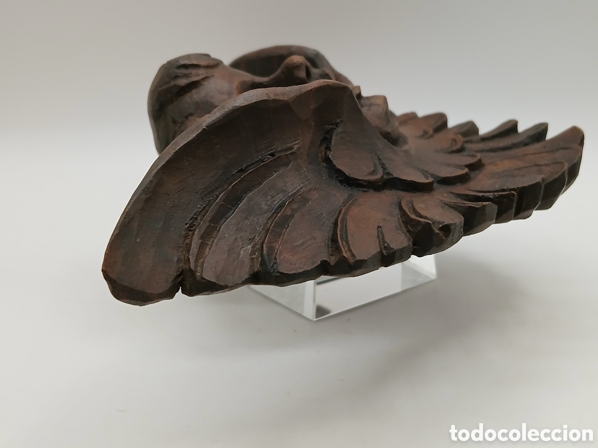 Arte: Querubin alado. Madera tallada - Foto 4