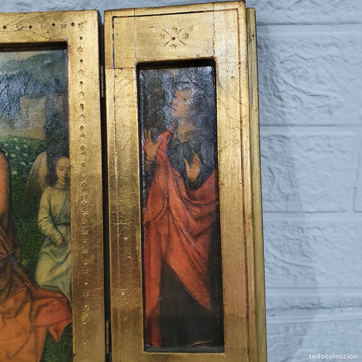 Arte: Antiguo tr&iacute;ptico religioso - Foto 4