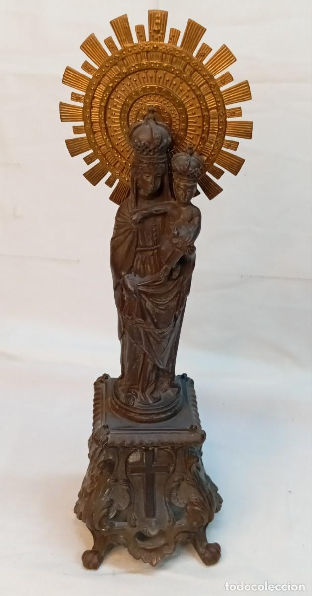Arte: VIRGEN DEL PILAR EN CALAMINA - Foto 1