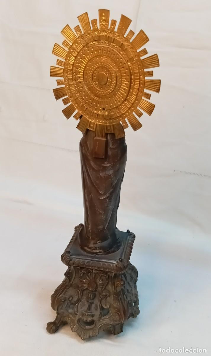 Arte: VIRGEN DEL PILAR EN CALAMINA - Foto 3