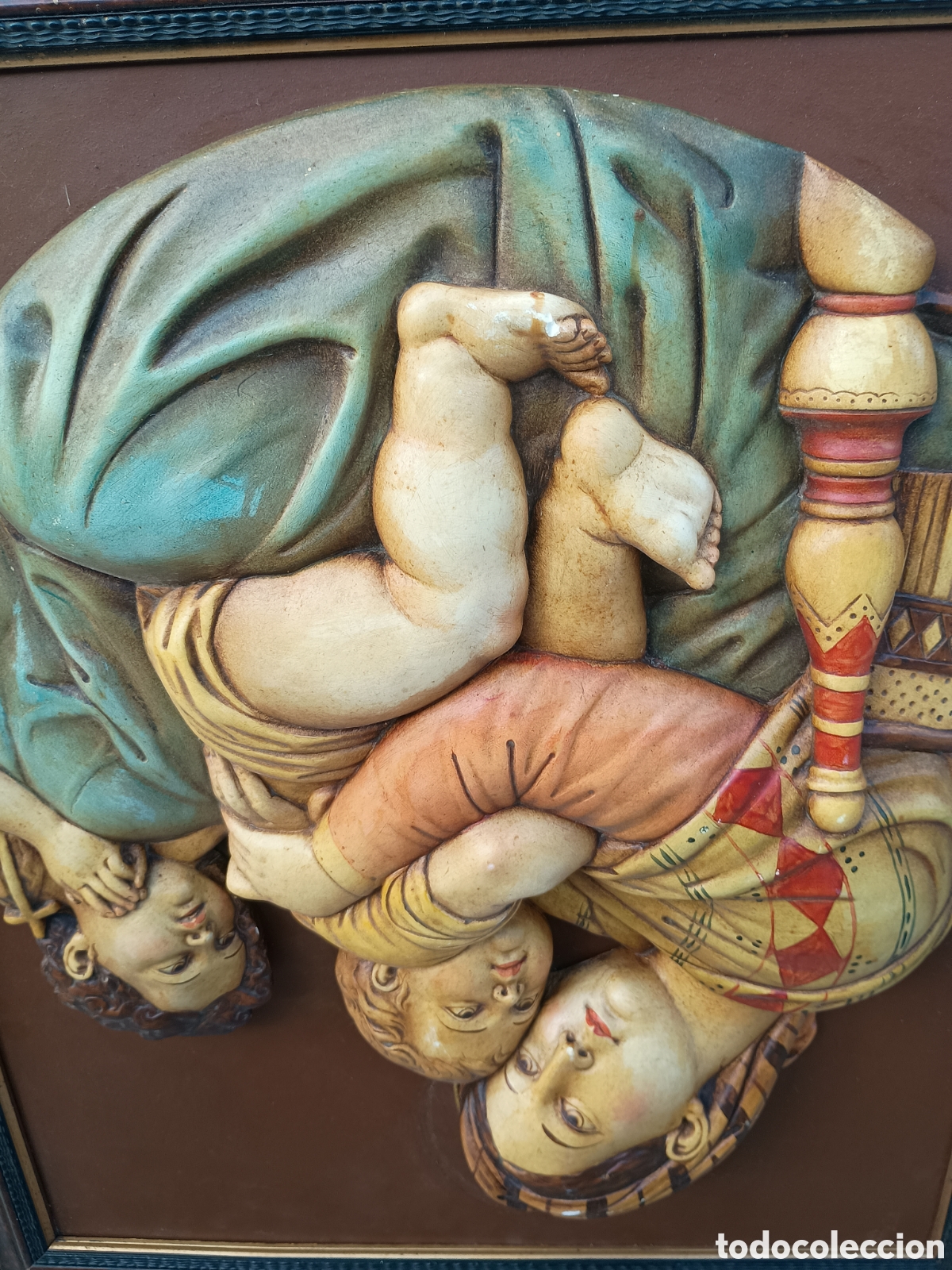 Arte: Virgen con ni&ntilde;o relieve retablo - Foto 11
