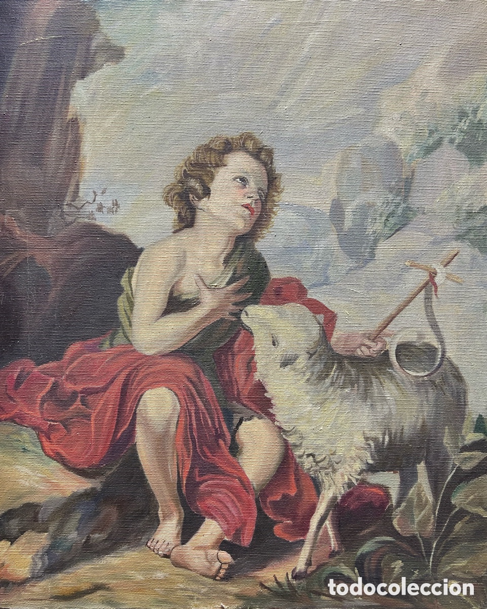 Arte: &Aacute;ngel con cordero y mirada perdida - Foto 1