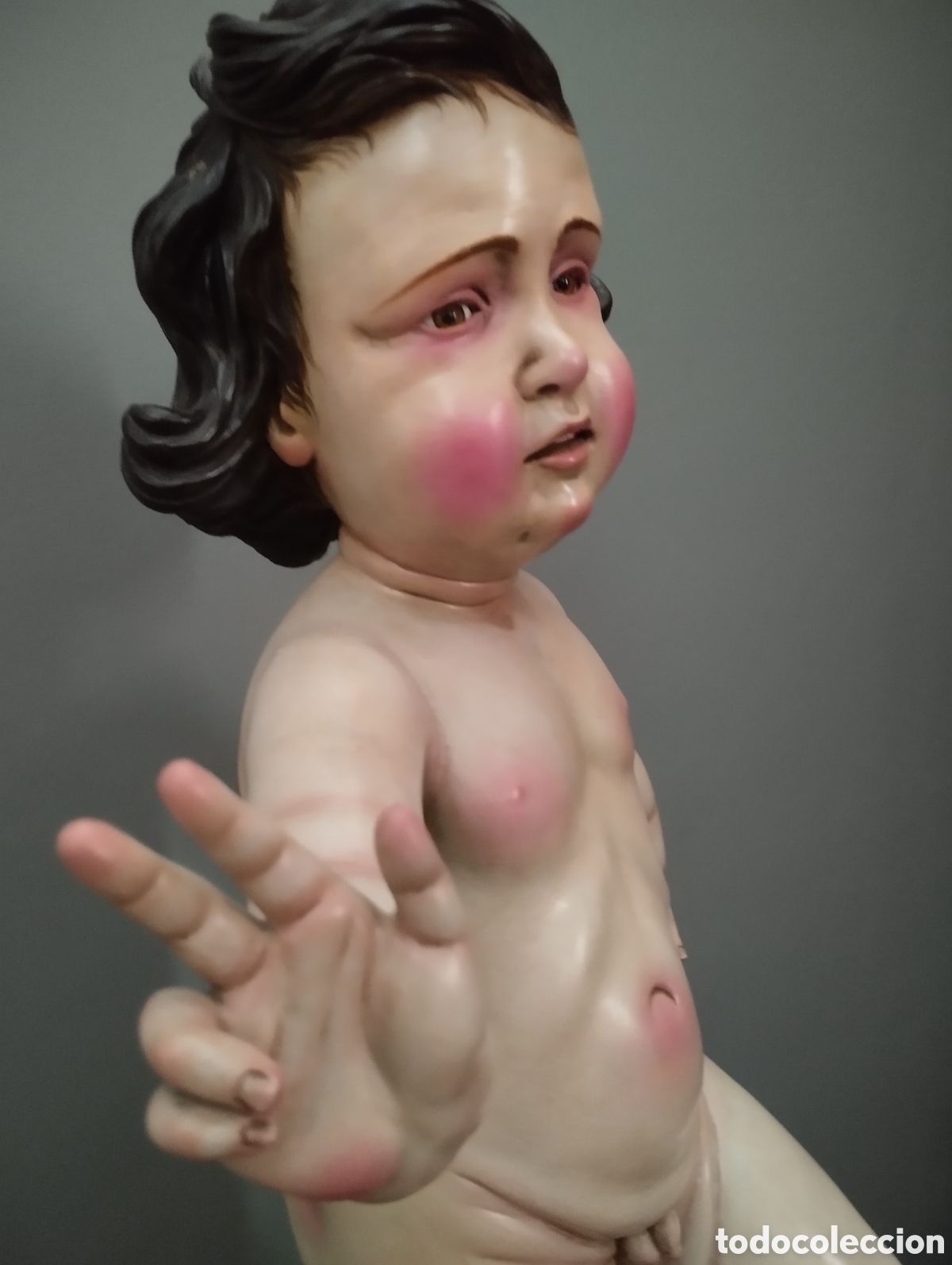 Arte: Ni&ntilde;o Jes&uacute;s con calavera y serpiente - Foto 2