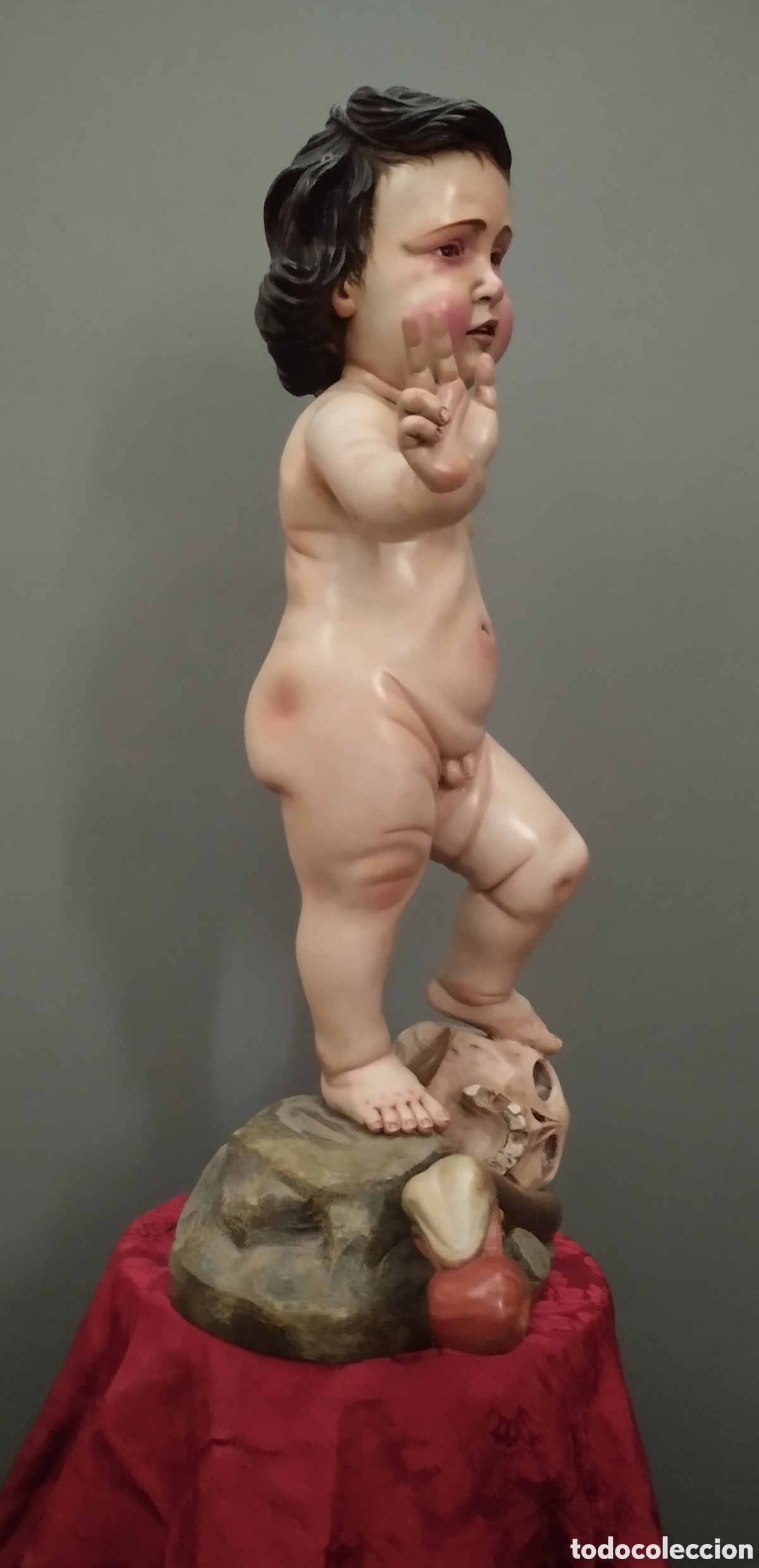 Arte: Ni&ntilde;o Jes&uacute;s con calavera y serpiente - Foto 6