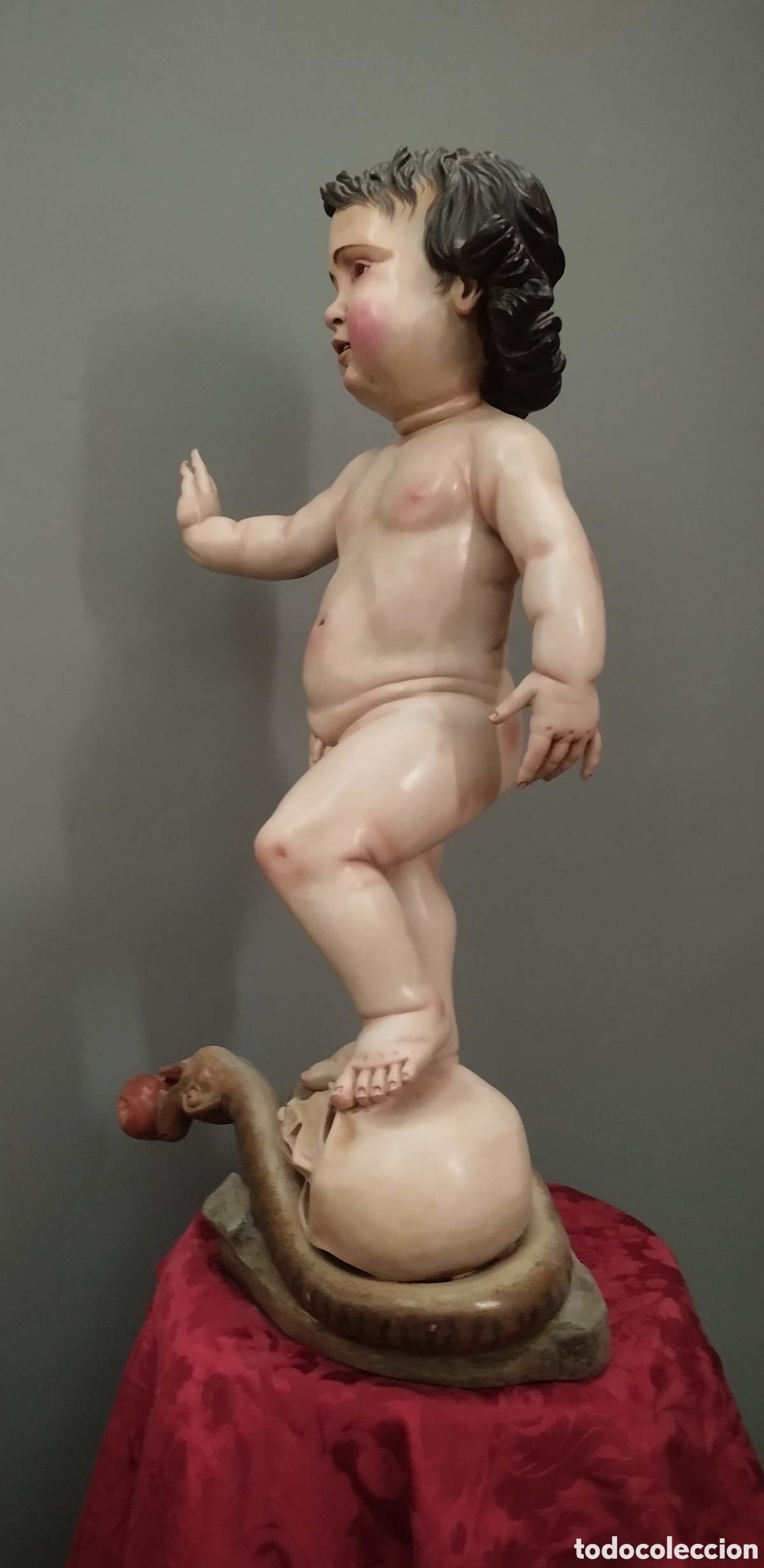 Arte: Ni&ntilde;o Jes&uacute;s con calavera y serpiente - Foto 7