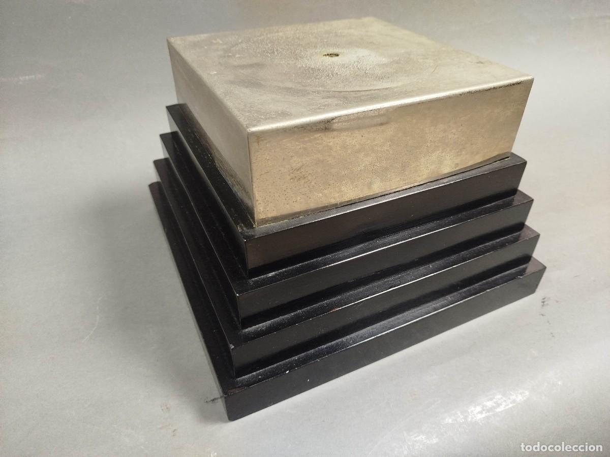 Arte: BASE CUADRADA DE MADERA Y METAL - Foto 5