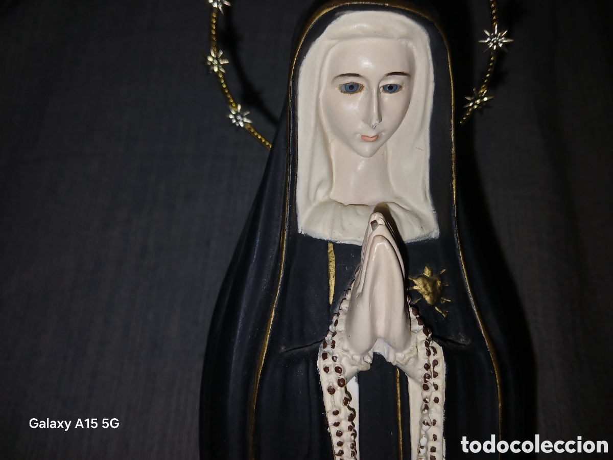 Arte: VIRGEN DE LA SOLEDAD PASTA DE OLOT 38 CM. - Foto 4
