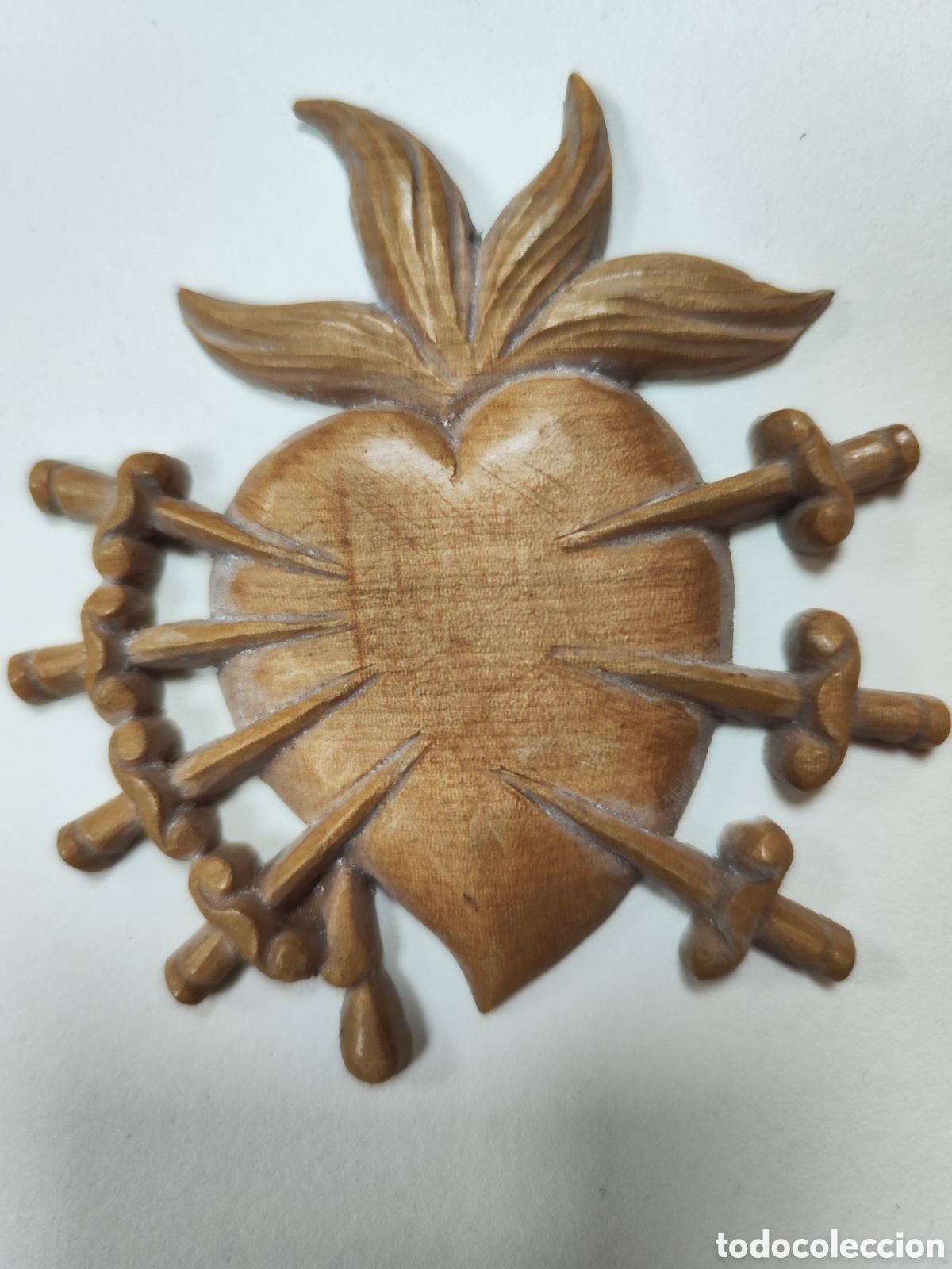 Arte: Coraz&oacute;n madera DOLOROSA - Foto 3