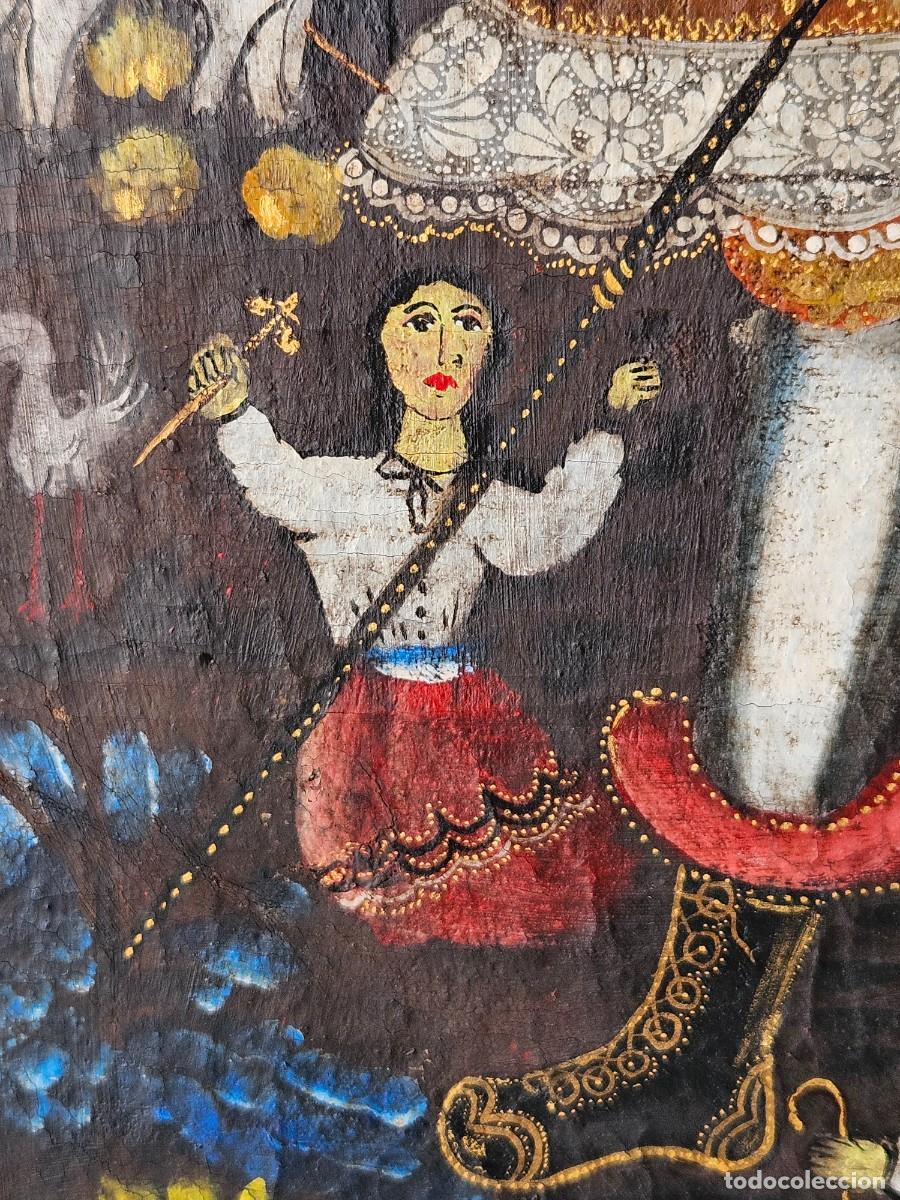 Arte: CUADRO ANTIGUO COLONIAL - Foto 10