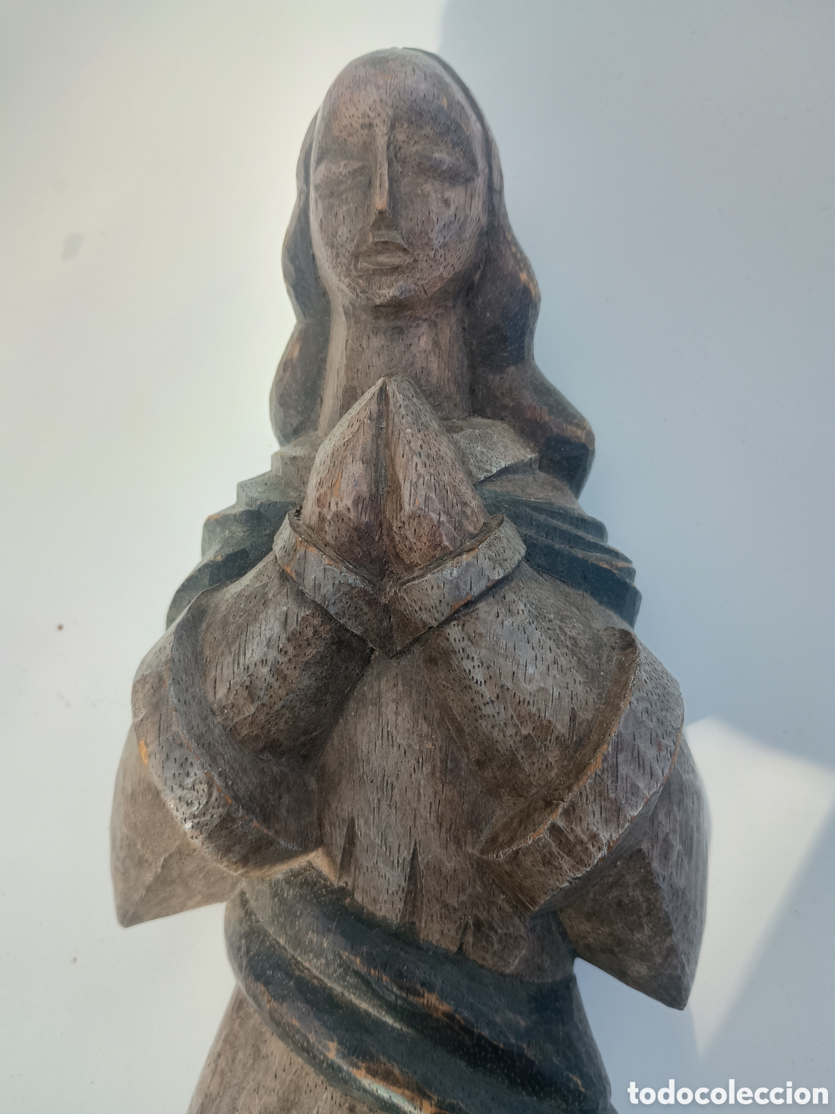 Arte: Virgen Santa madera tallada - Foto 2