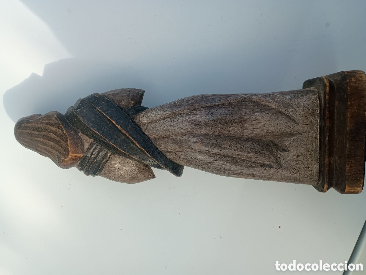 Arte: Virgen Santa madera tallada - Foto 4