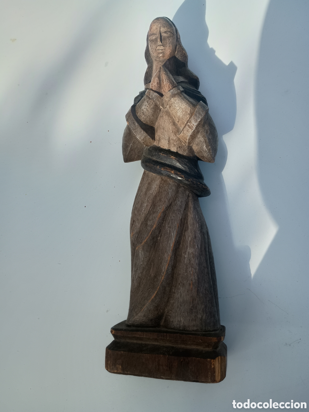 Arte: Virgen Santa madera tallada - Foto 1
