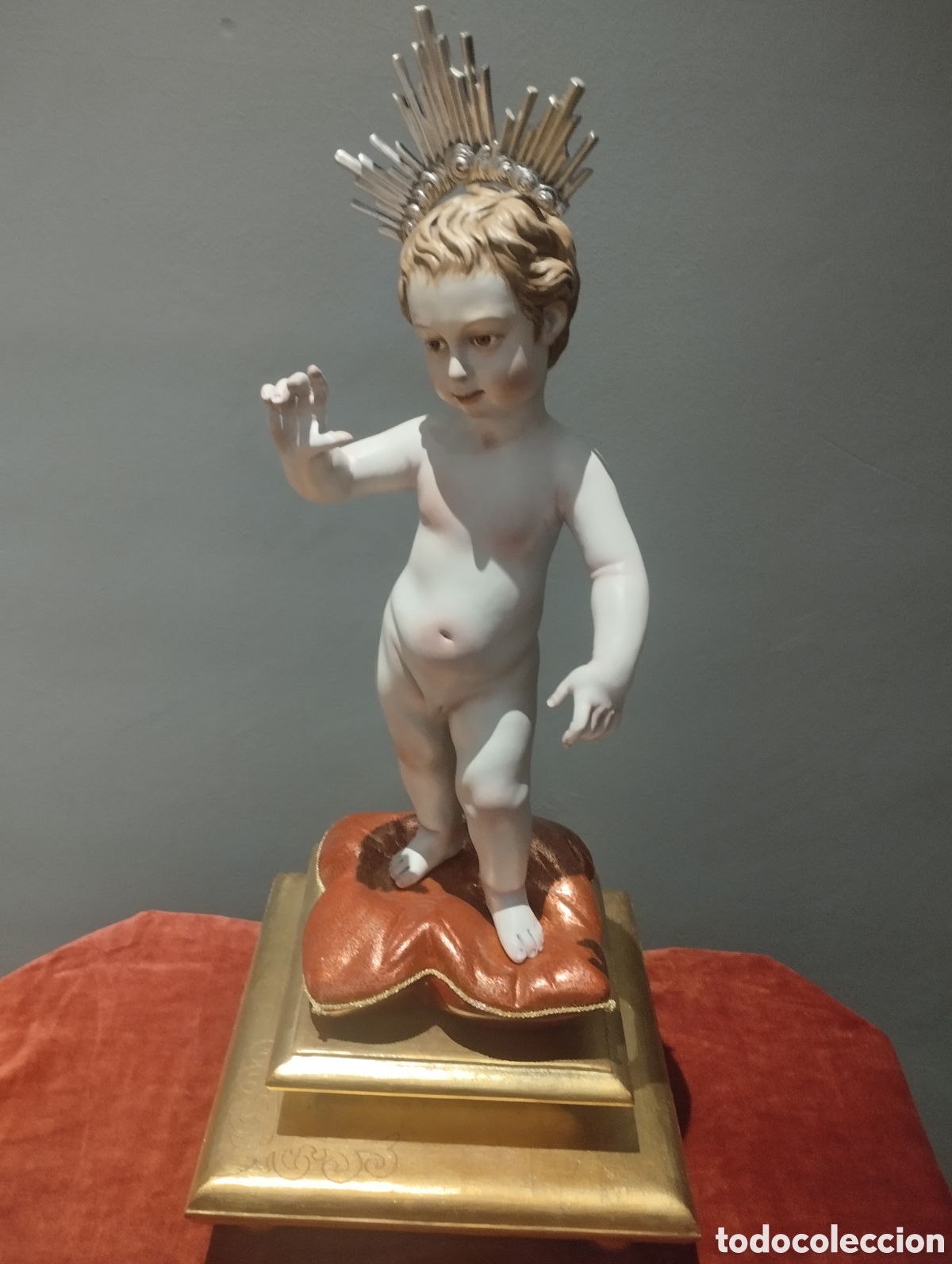 Arte: Ni&ntilde;o Jes&uacute;s en coj&iacute;n barro - Foto 8
