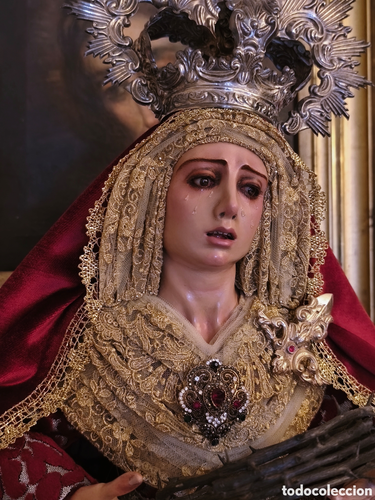 Arte: IMAGEN DE VIRGEN DOLOROSA - Foto 2