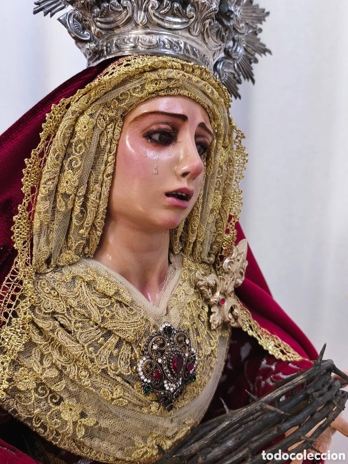 Arte: IMAGEN DE VIRGEN DOLOROSA - Foto 5