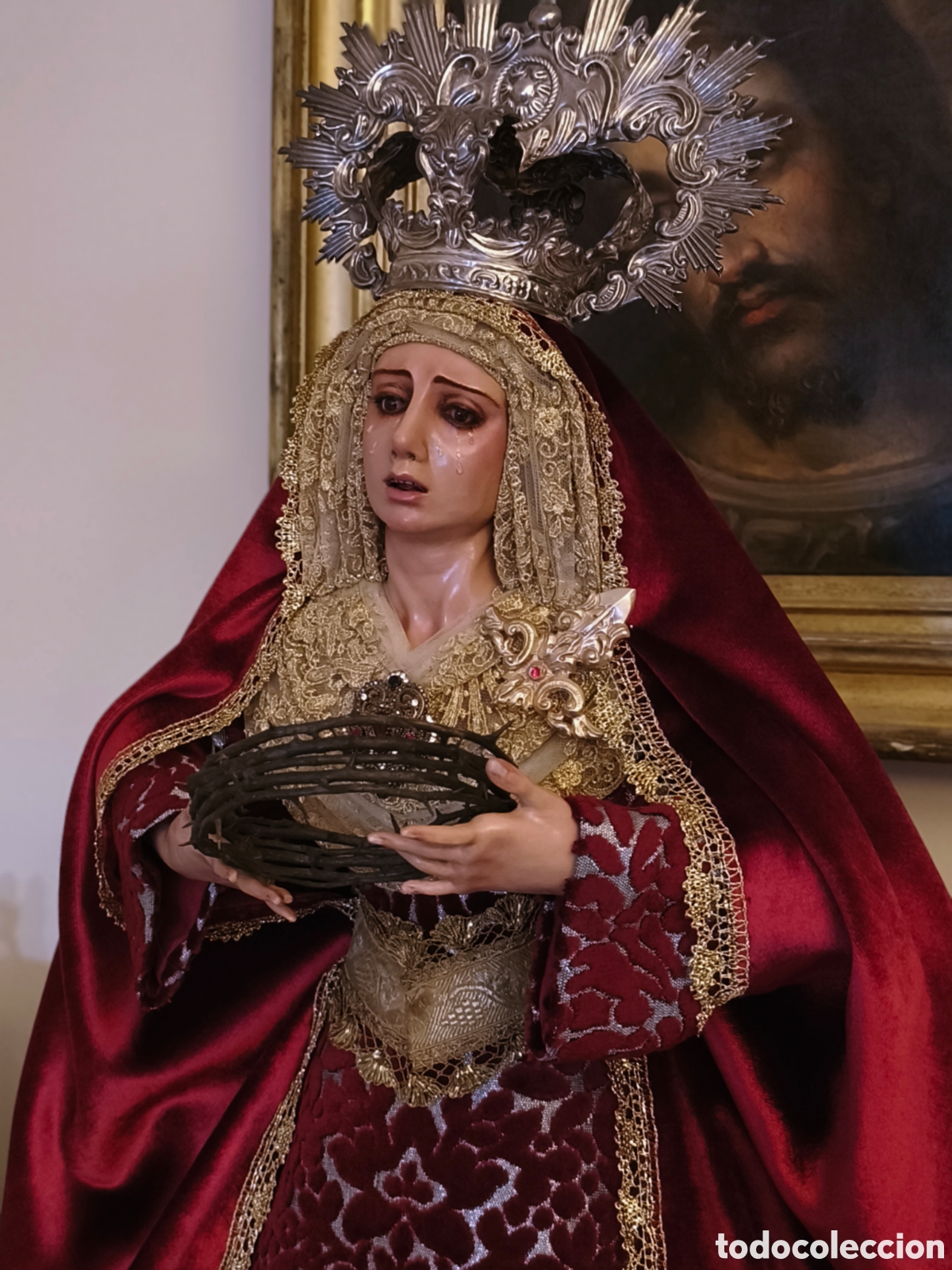 Arte: IMAGEN DE VIRGEN DOLOROSA - Foto 6