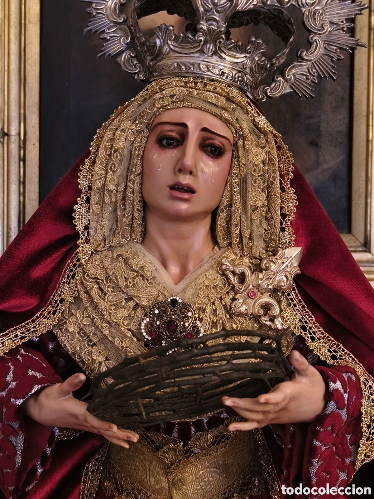 Arte: IMAGEN DE VIRGEN DOLOROSA - Foto 1