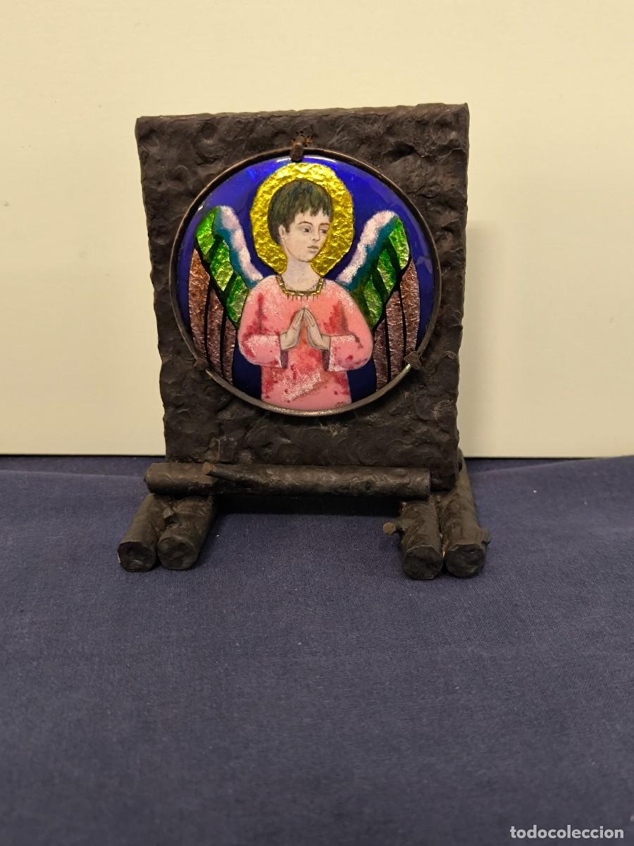 Arte: ESMALTE RELIGIOSO CON BASE EN HIERRO - Foto 1