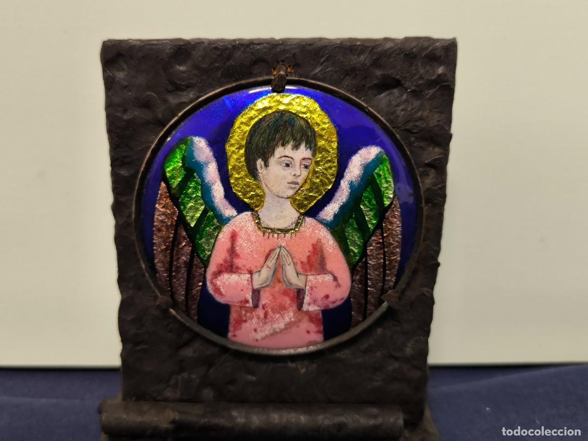 Arte: ESMALTE RELIGIOSO CON BASE EN HIERRO - Foto 4
