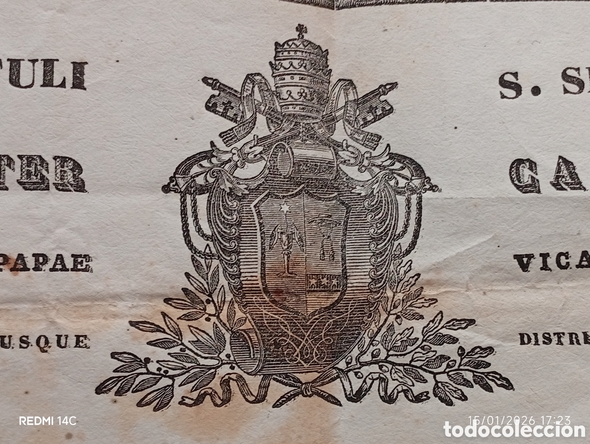 Arte: Certificado eclesi&aacute;stico de reliquias originales - Foto 6